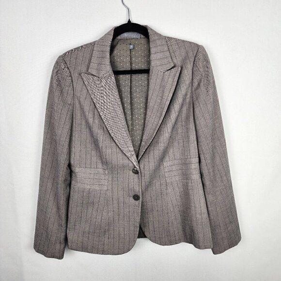 Atelier Striped Two Button Blazer 6 - Picture 1 of 6